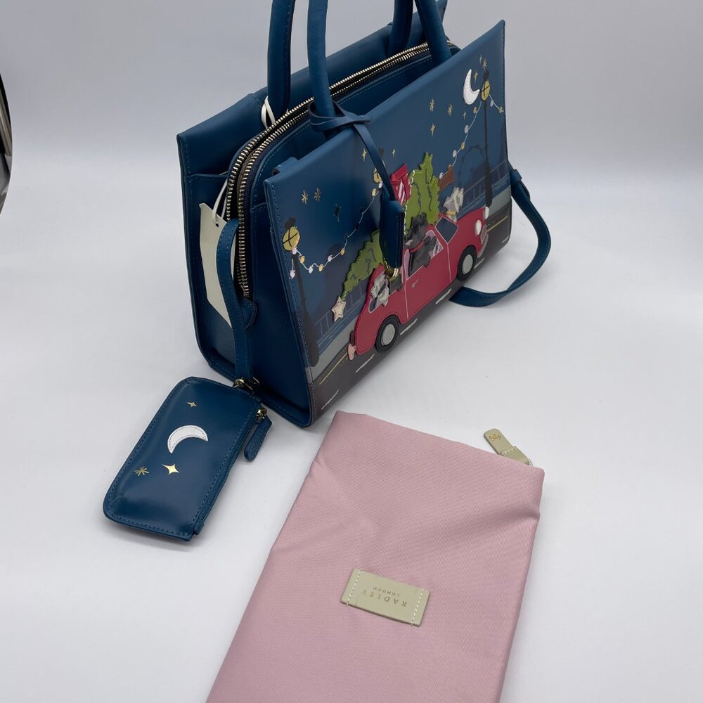 Radley London Driving Home For Christmas Medium Leather Satchel - Picture 13 of 16